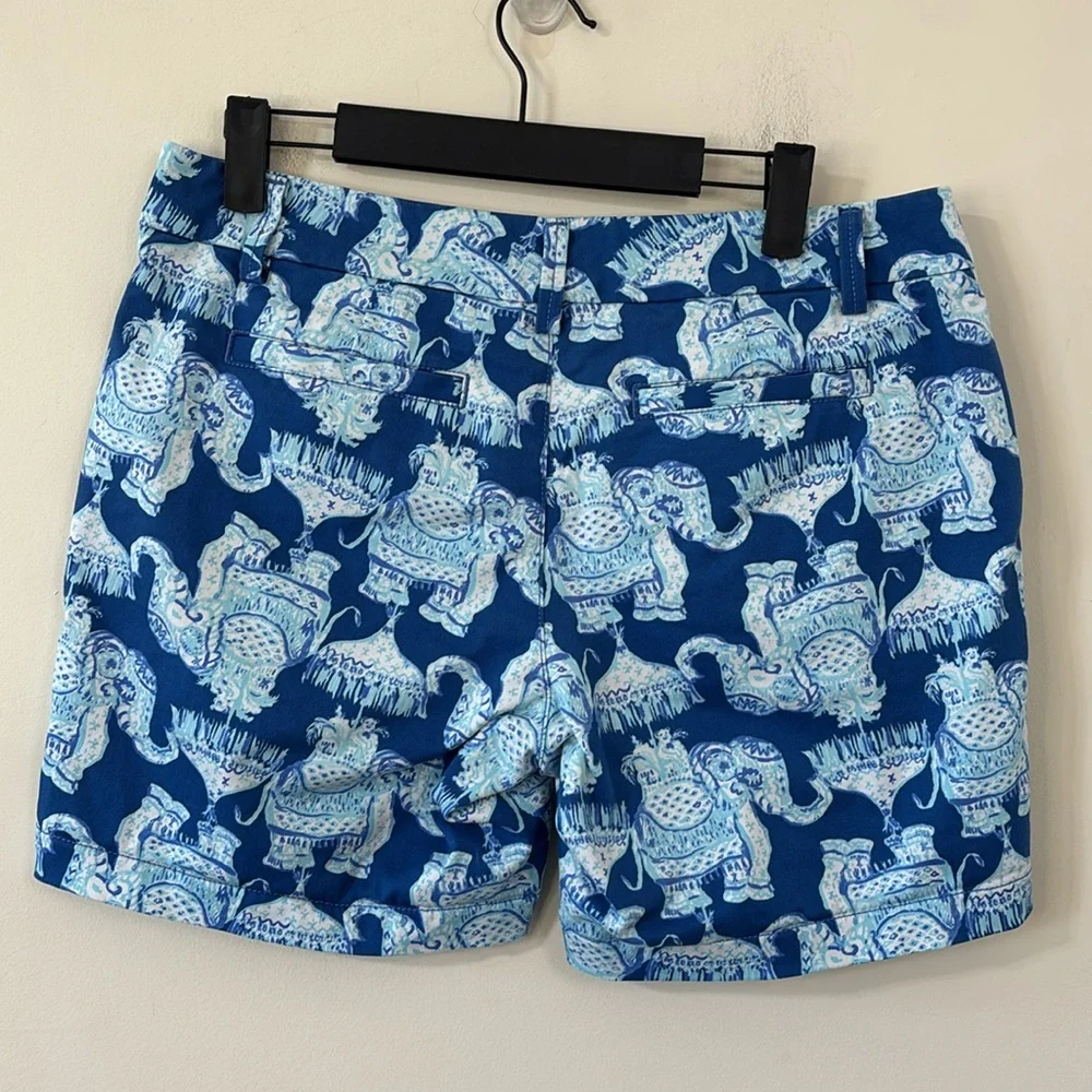 Lilly Pulitzer The Jayne Stretch Short 7” Inseam Deep Indigo Joy Ride Size 4 - Picture 6 of 9